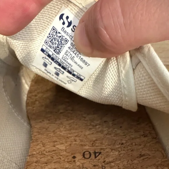 Superga Women's Cream Canvas Lace-Up Sneakers - Picture 3 of 5